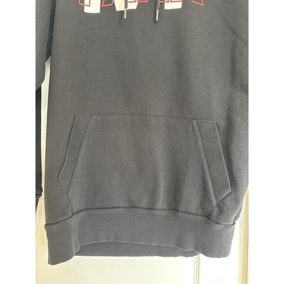 Ivy Park Layered Logo Graphic Hoodie Oversized Sweatshirt Black Sz M Streetwear - Picture 6 of 10